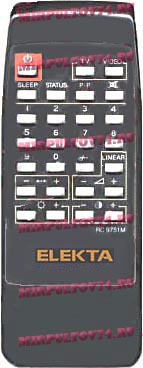 ELEKTA RC-9751M Пульт для телевизора ELEKTA CTR-1466DS